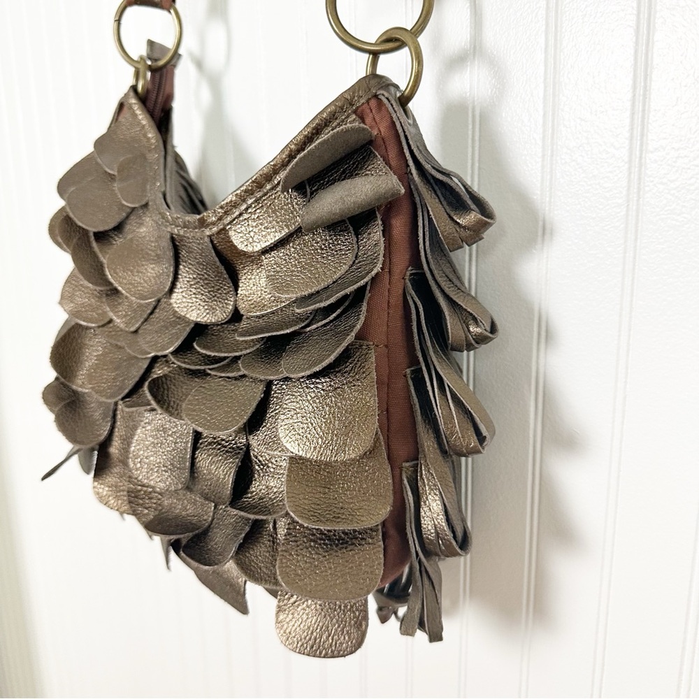 VINTAGE LEATHER FRINGE CROSSBODY‎ SHOULDER BAG - Picture 8 of 15